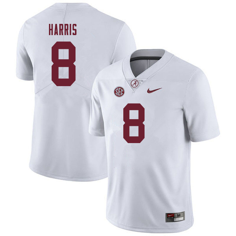 Alabama Crimson Tide Men's Christian Harris #8 White NCAA Nike Authentic Stitched 2019 College Football Jersey FJ16S28RM
